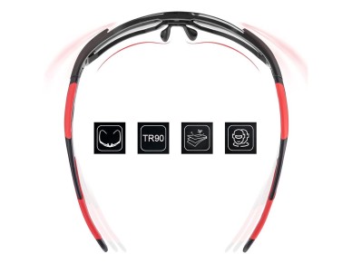 Gafas de ciclismo polarizadas Rockbros 10182 - rojas Gafas de ciclismo polarizadas Rockbros 10182 - rojas