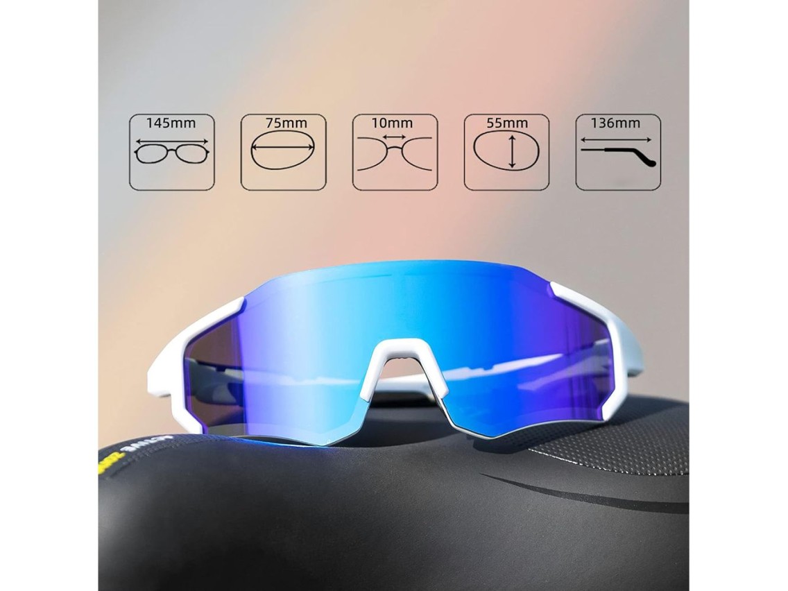Rockbros 10183 polarizing cycling glasses - blue