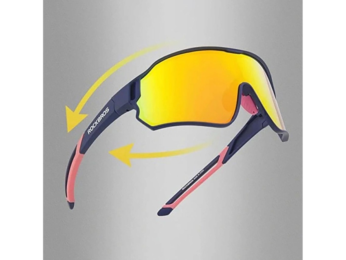 Gafas de ciclismo polarizadas Rockbros 10134PL - Azul y rosa