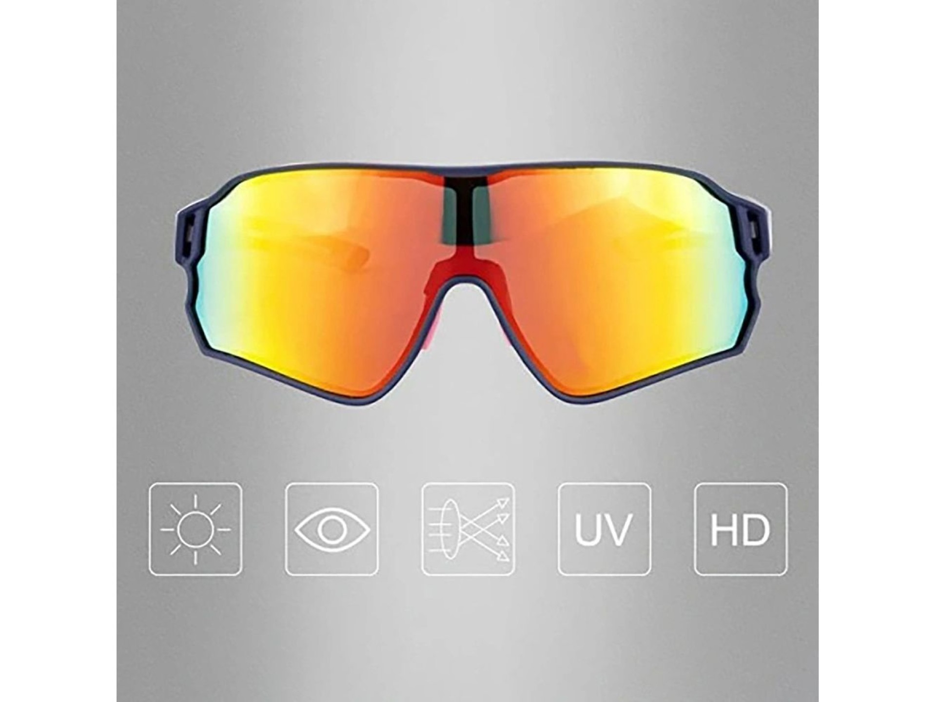 Gafas de ciclismo polarizadas Rockbros 10134PL - Azul y rosa