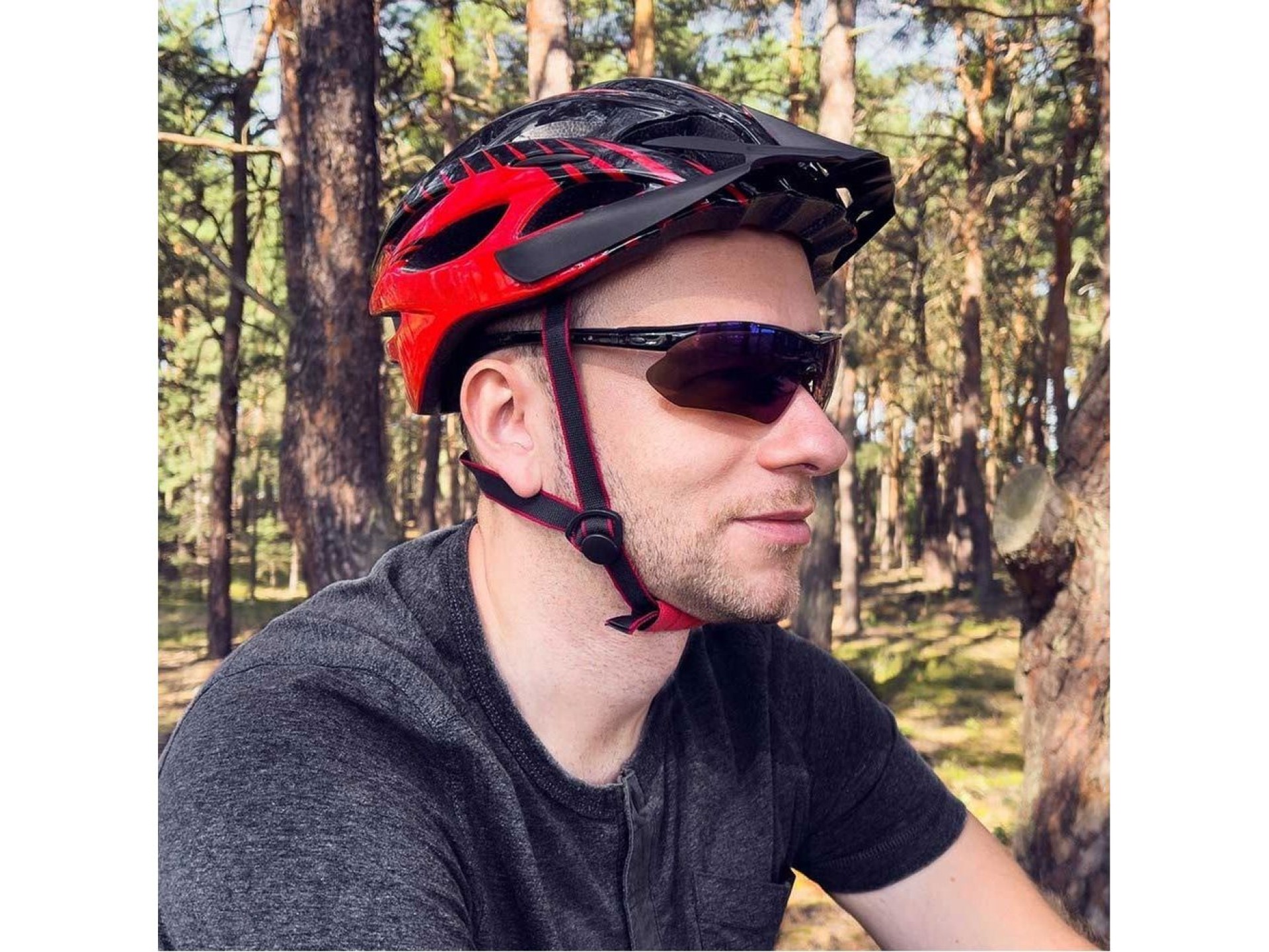 Gafas de ciclismo polarizadas Rockbros 10003 - Negras
