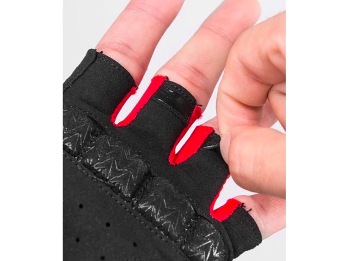 Guantes de ciclismo Rockbros S169BR S con inserciones de gel - negro y rojo