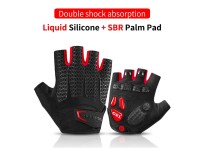 Guantes de ciclismo Rockbros S169BR S con inserciones de gel - negro y rojo Guantes de ciclismo Rockbros S169BR S con inserciones de gel - negro y rojo