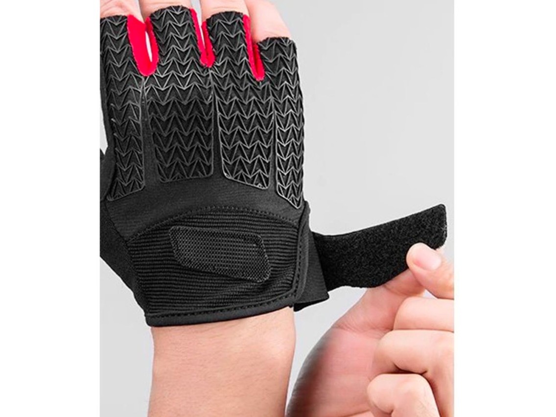 Guantes de ciclismo Rockbros S169BR XXL con inserciones de gel - negro y rojo
