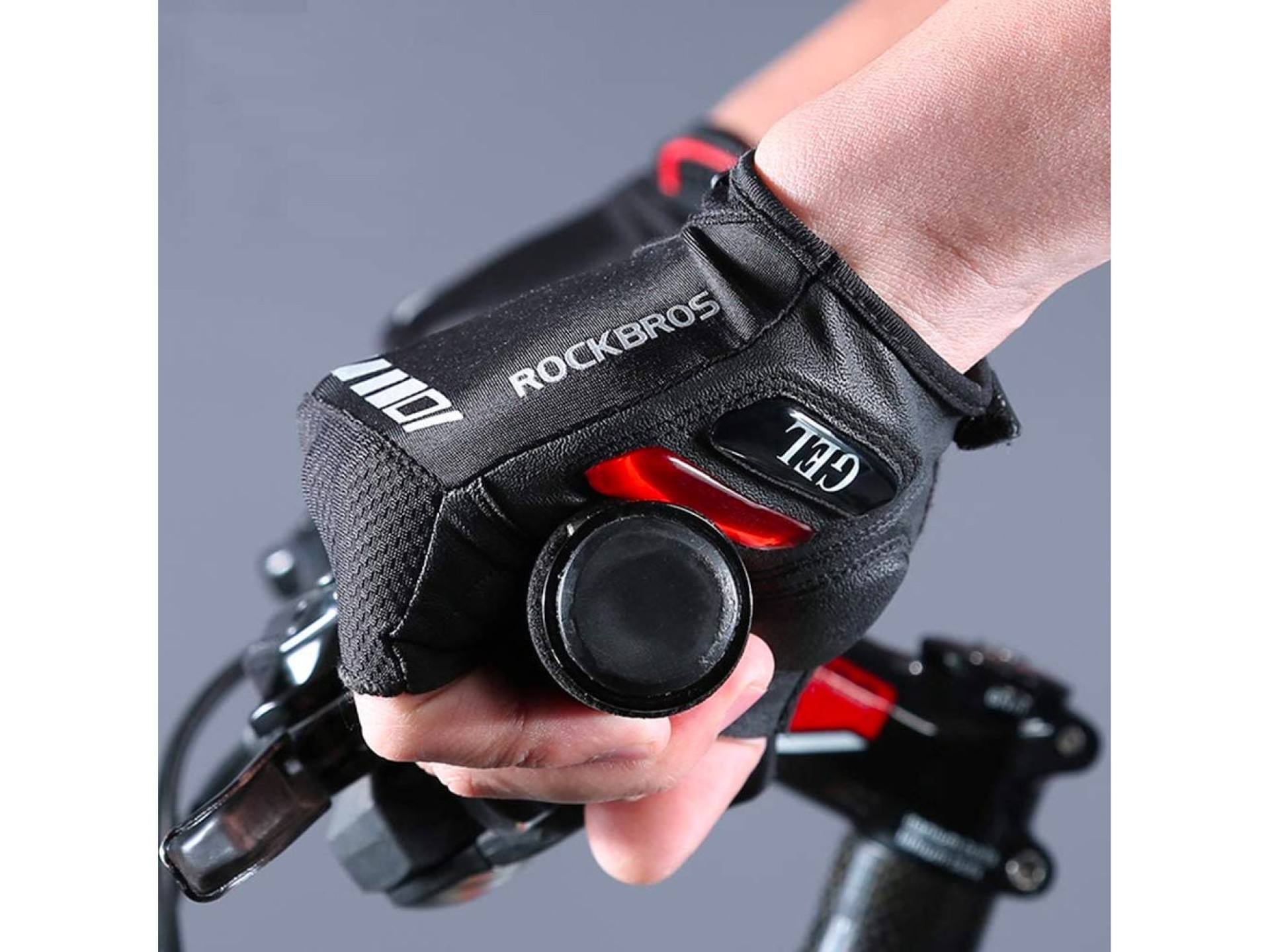 Guantes de ciclismo Rockbros S143-BK XXL con inserciones de gel - negros