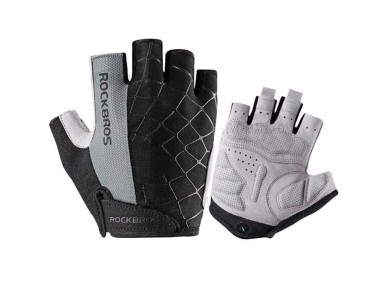 Rockbros S109GR cycling gloves, size L - gray