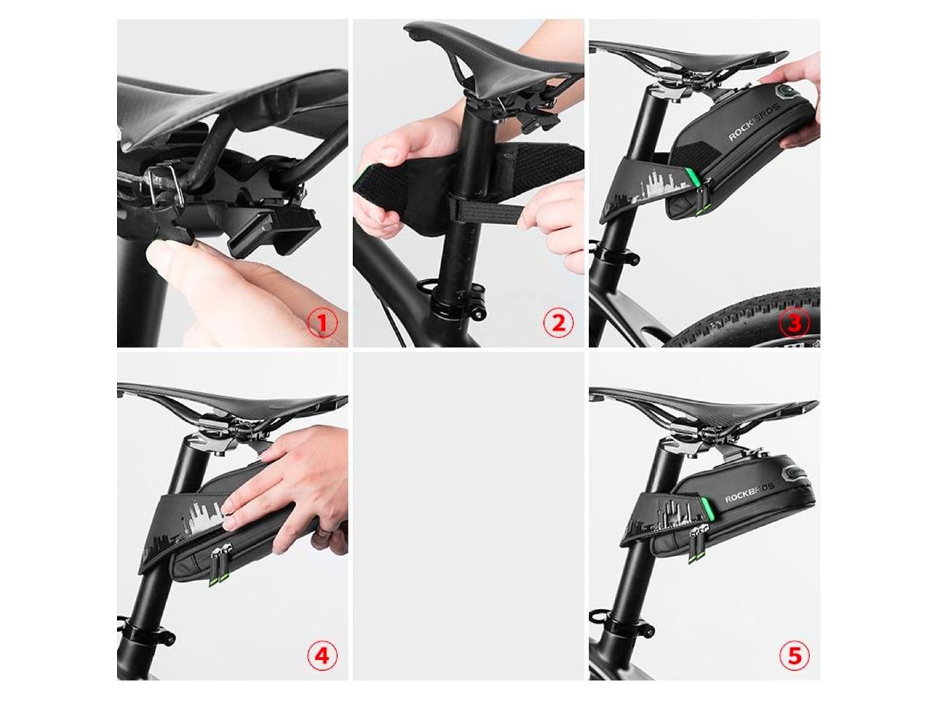 Rockbros C27-1 bicycle bag under the saddle - black