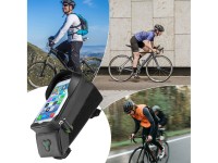 Rockbros 029-1BK bicycle bag for frame with phone cover - black Rockbros 029-1BK bicycle bag for frame with phone cover - black