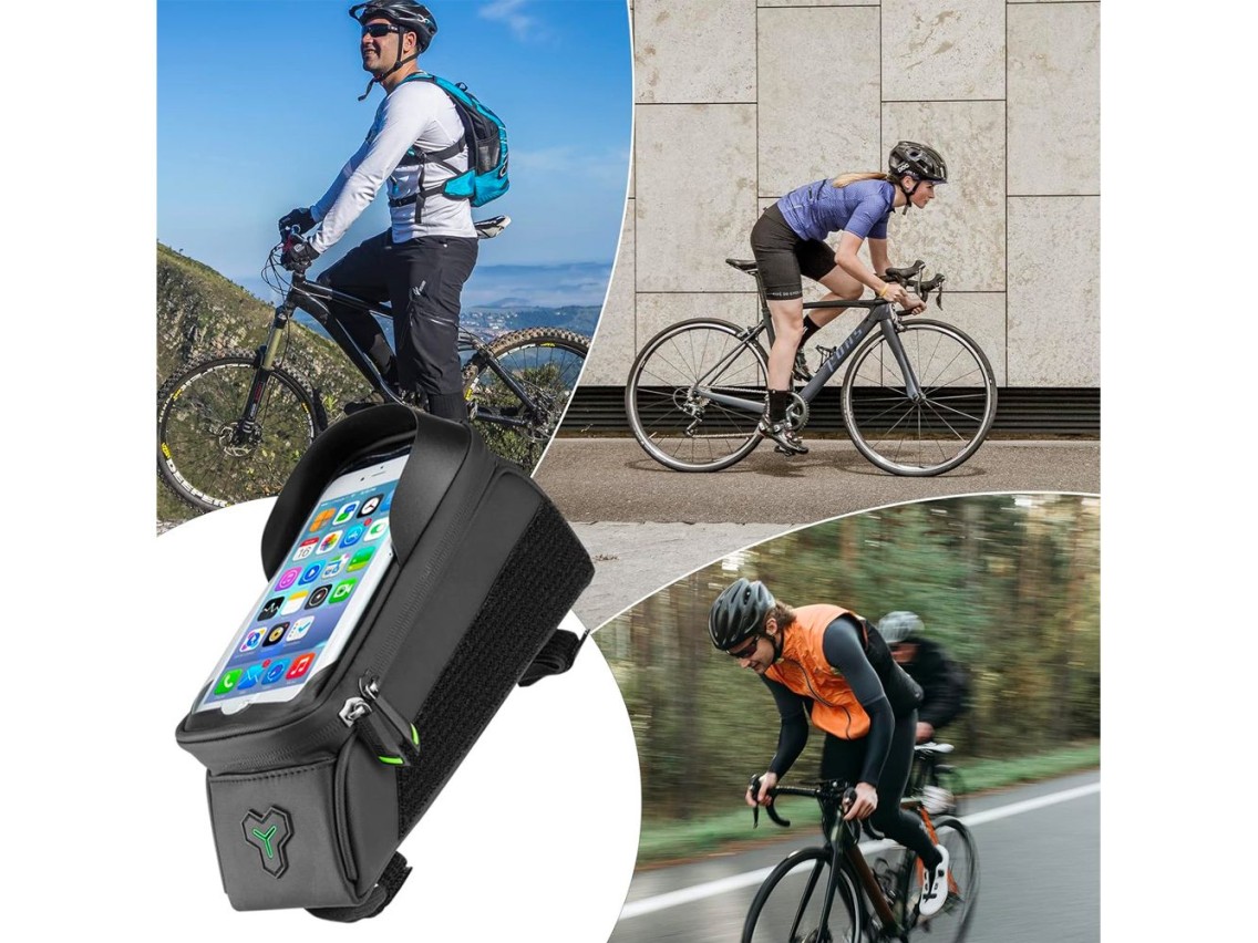 Rockbros 029-1BK bicycle bag for frame with phone cover - black