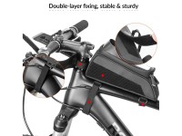 Rockbros 029-1BK bicycle bag for frame with phone cover - black Rockbros 029-1BK bicycle bag for frame with phone cover - black