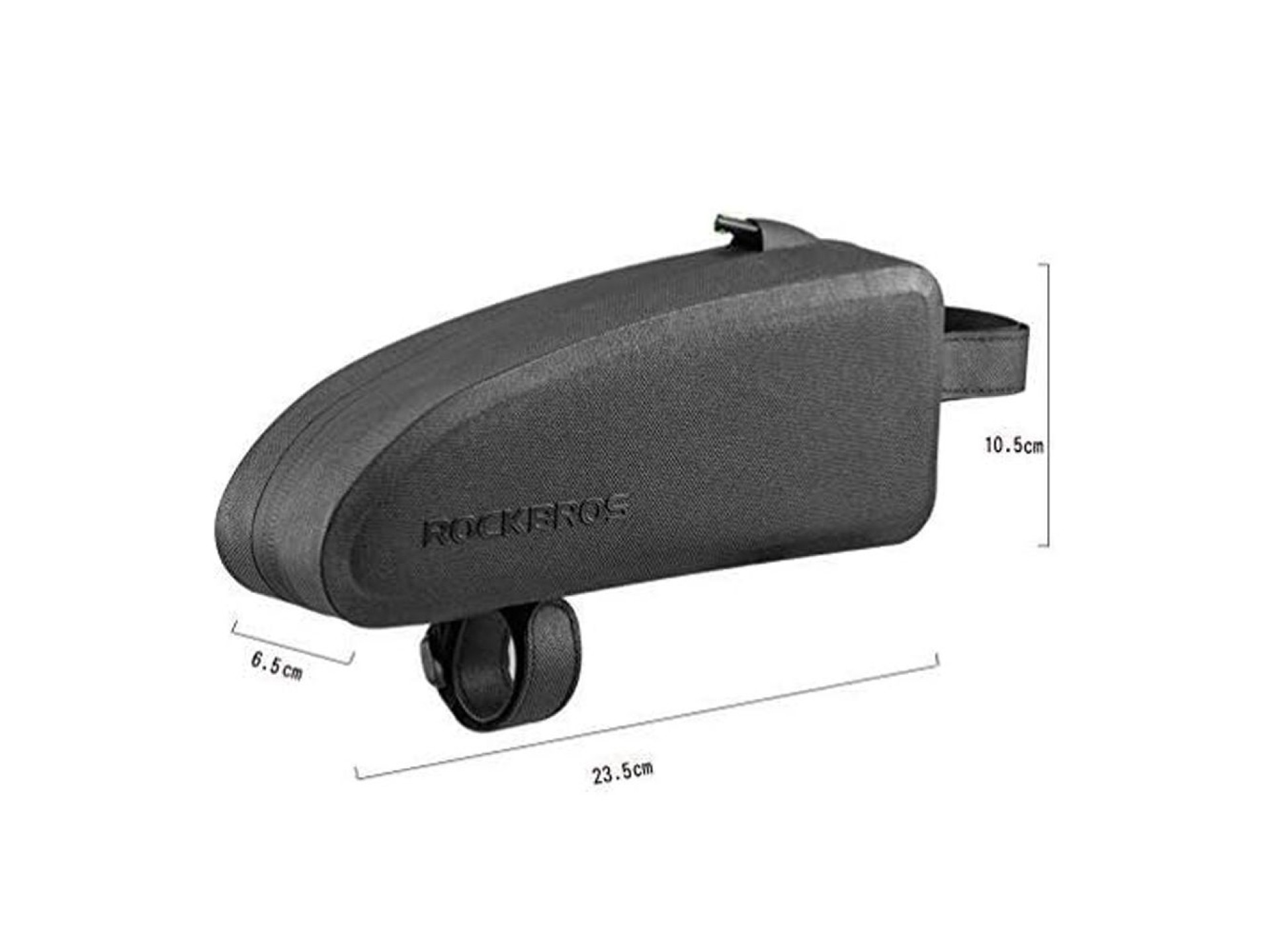 Bolsa impermeável para quadro de bicicleta Rockbros AS-019-1, 1,6 l - preta