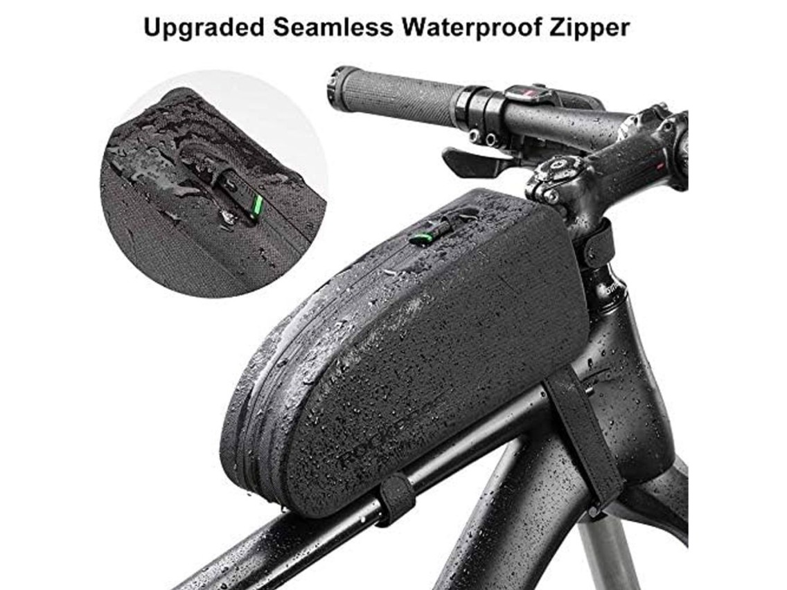 Bolsa impermeável para quadro de bicicleta Rockbros AS-019-1, 1,6 l - preta