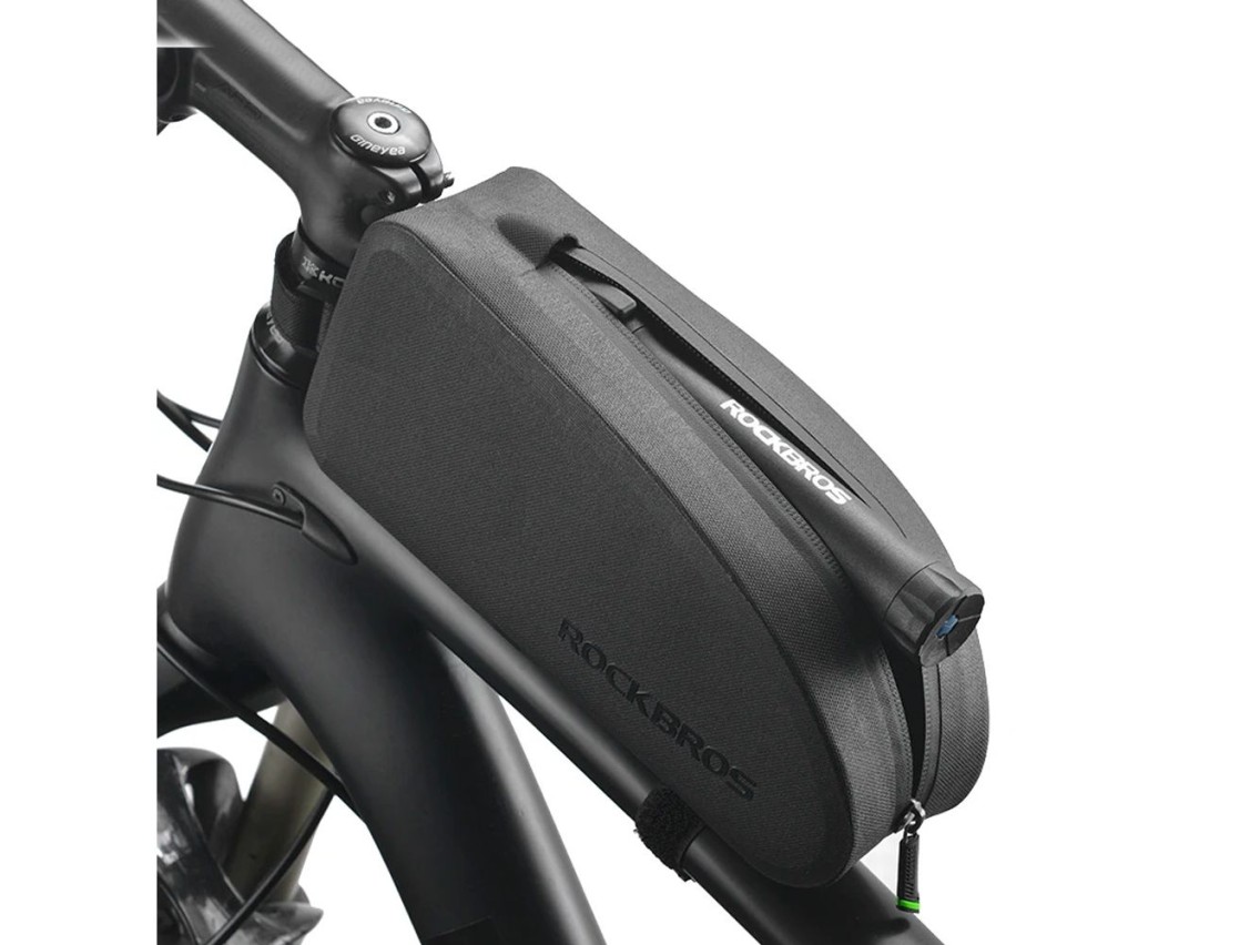 Bolsa impermeável para quadro de bicicleta Rockbros AS-019-1, 1,6 l - preta