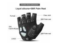 Rockbros S169BGR S cycling gloves with gel inserts - gray Rockbros S169BGR S cycling gloves with gel inserts - gray