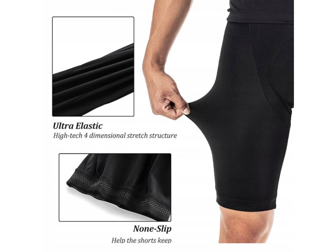 Rockbros RK2002XL bib shorts with XL pad - black
