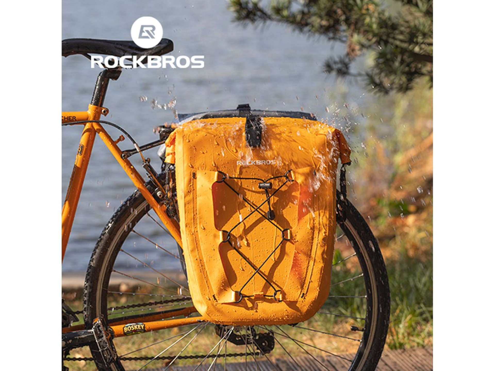 Rockbros 30140022003 waterproof bicycle bag for trunk - orange