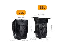 Rockbros 30140022001 waterproof bicycle bag for trunk - black Rockbros 30140022001 waterproof bicycle bag for trunk - black