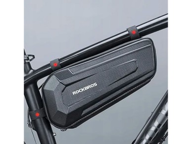 Bolsa impermeável para quadro de bicicleta Rockbros B67 - preta Bolsa impermeável para quadro de bicicleta Rockbros B67 - preta