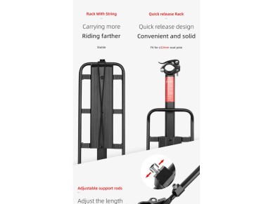 Rockbros 33210004001 bicycle rack with shelf - black Rockbros 33210004001 bicycle rack with shelf - black