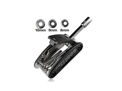 Rockbros GJ1601 16-in-1 multi-tool for bicycle repair - black