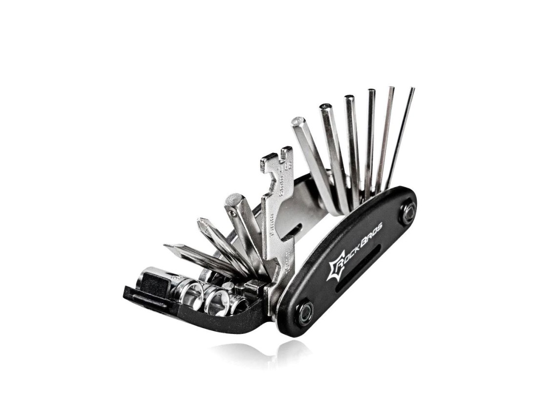 Rockbros GJ1601 16-in-1 multi-tool for bicycle repair - black