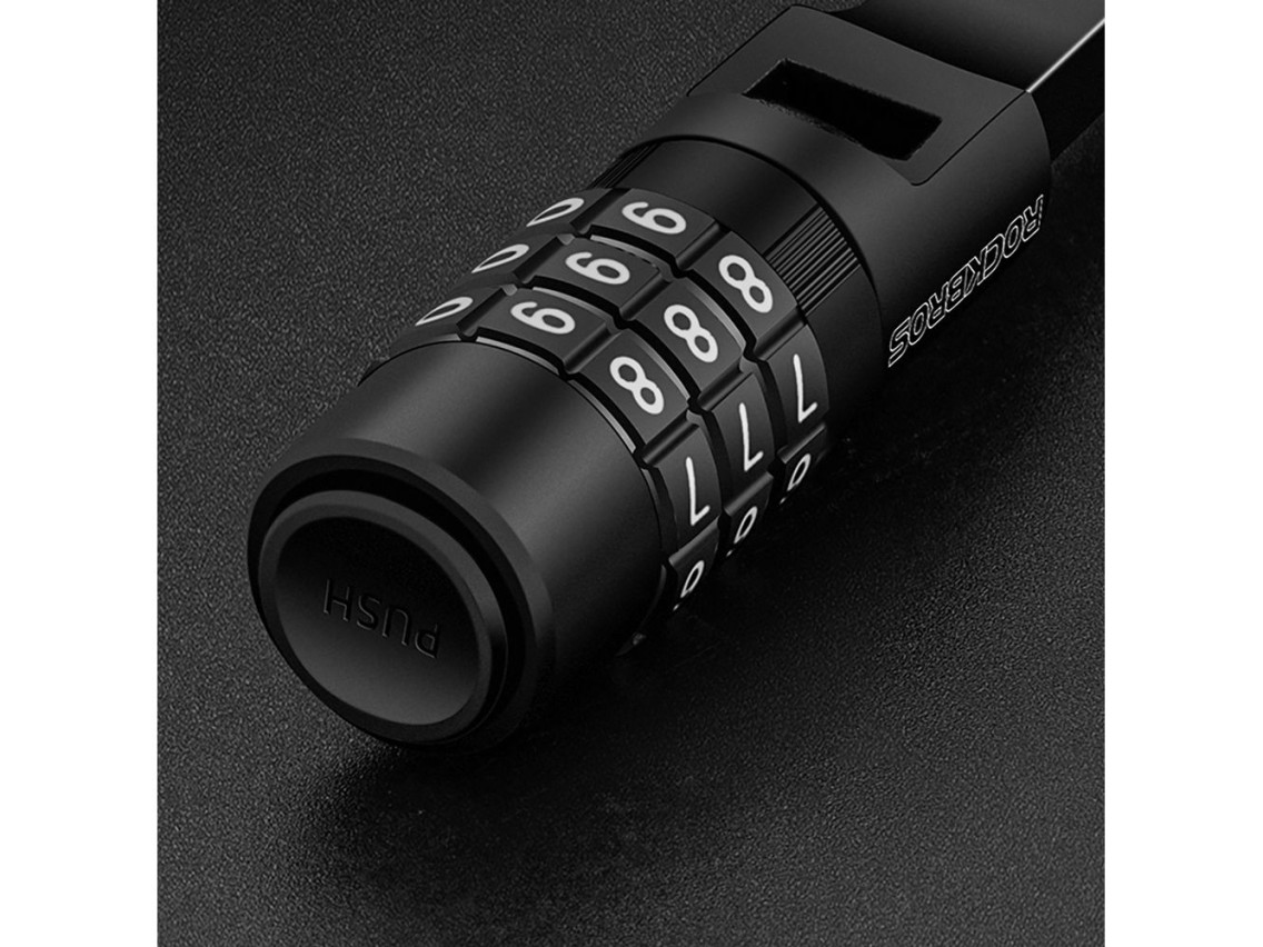 Rockbros 3240001001 bicycle lock for 0.5 m combination - black