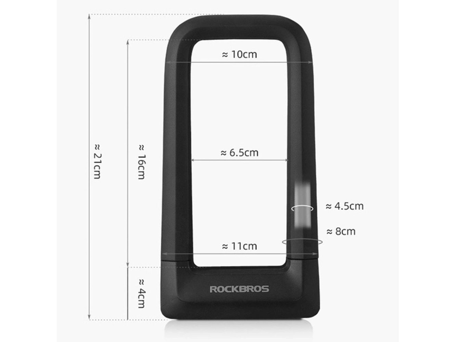 Cadeado em U para bicicleta Rockbros RKS626-BK - Preto