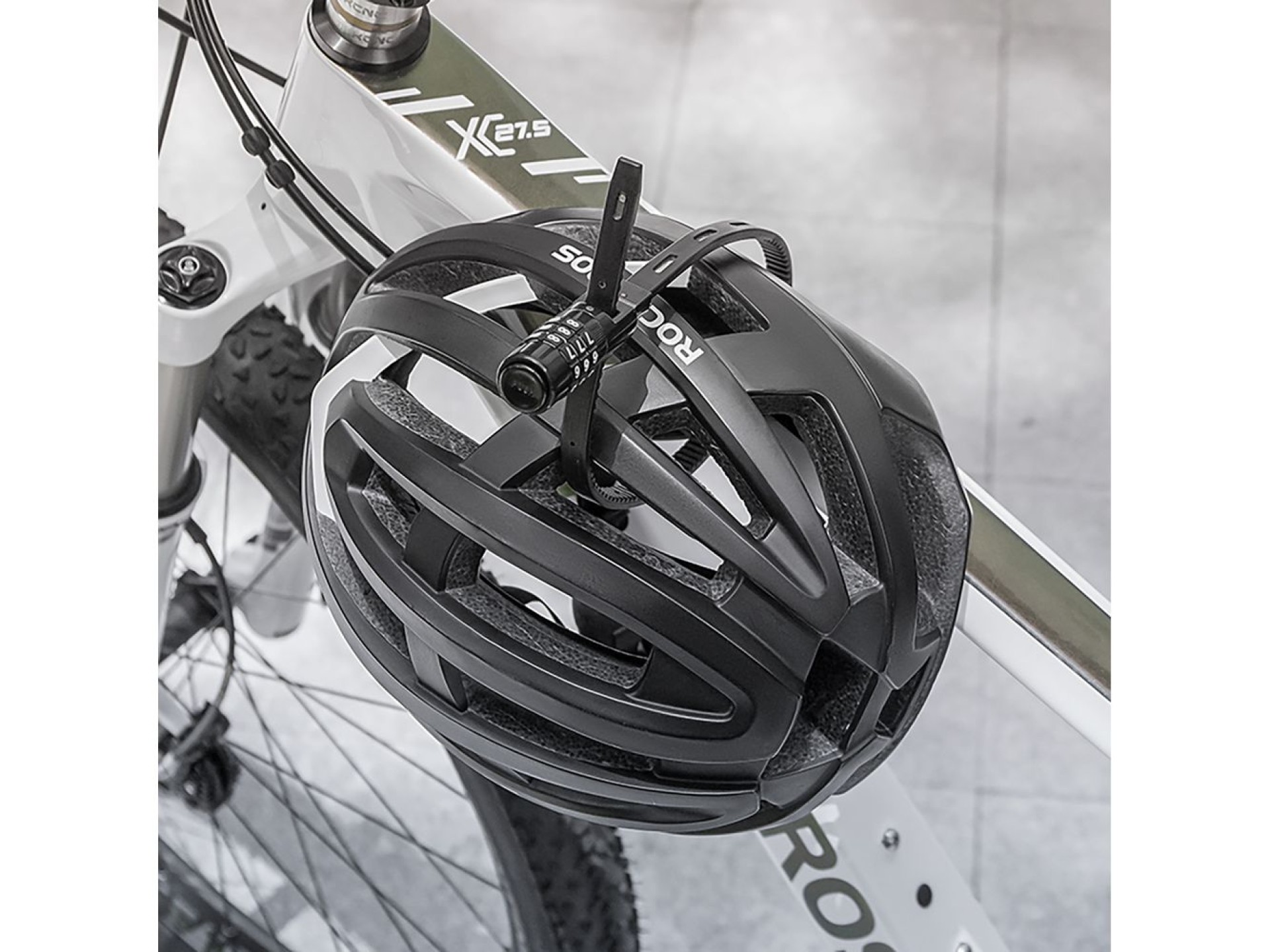 Rockbros 3240001001 bicycle lock for 0.5 m combination - black