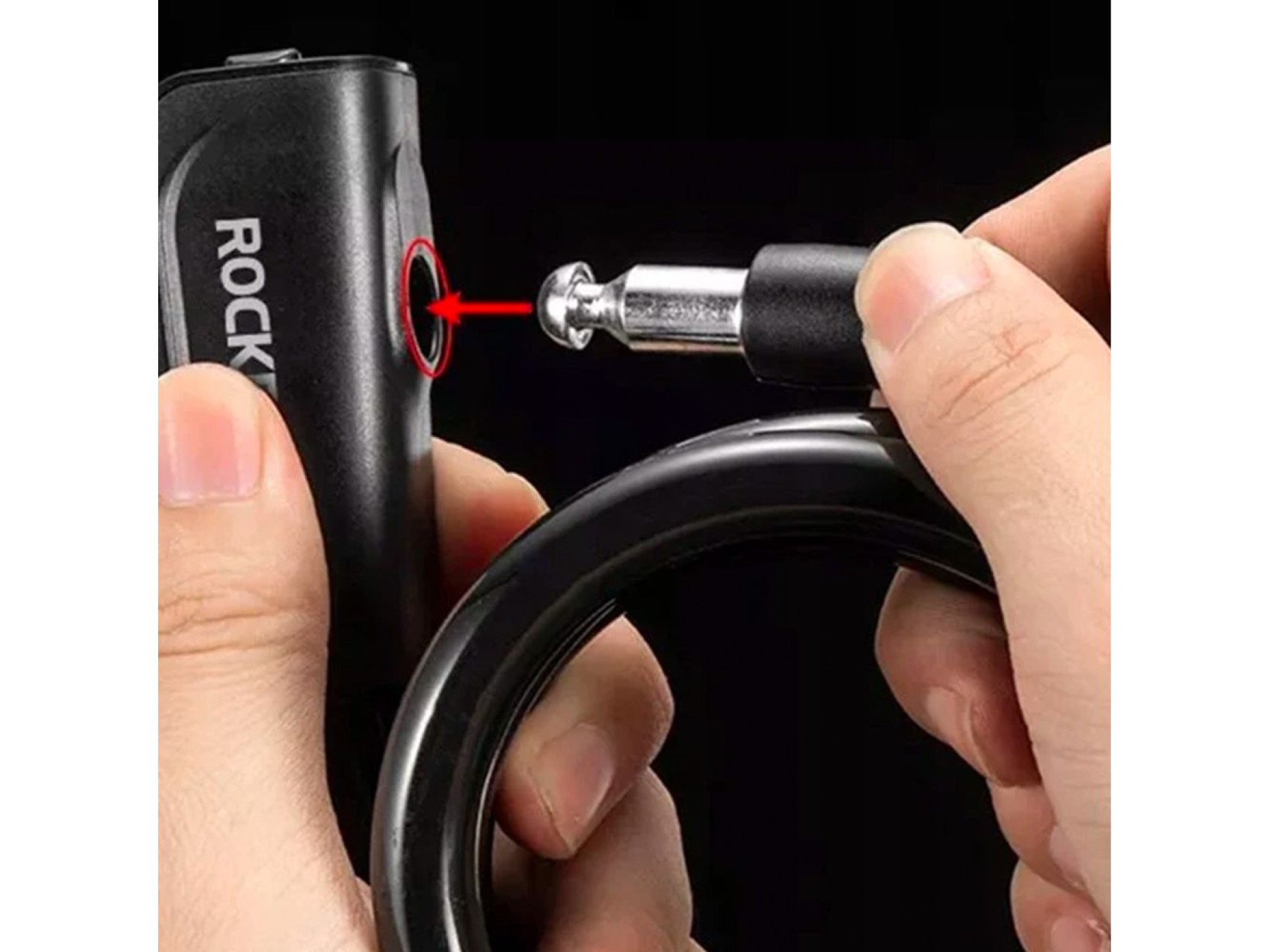 Rockbros RKS515-BK bicycle lock with 1.1 m key - black