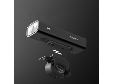 Rockbros 24710012001 front bicycle light 800 lm + USB-C - USB-A cable - black Rockbros 24710012001 front bicycle light 800 lm + USB-C - USB-A cable - black