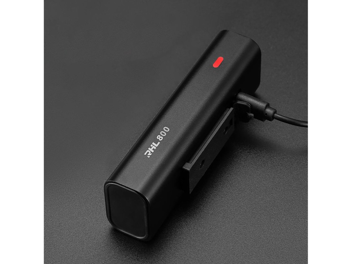 Luz delantera para bicicleta Rockbros 24710012001 de 800 lm + cable USB-C - USB-A - negra