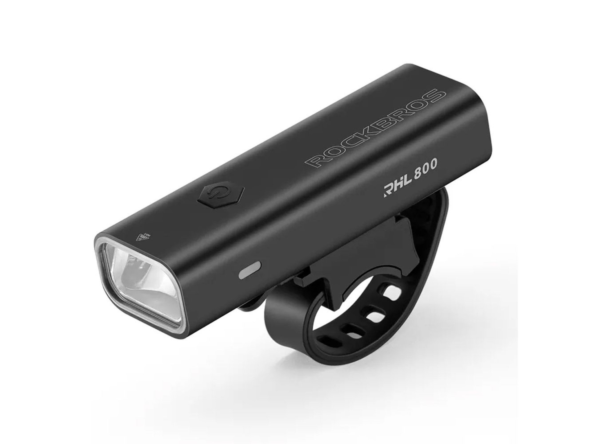 Luz delantera para bicicleta Rockbros 24710012001 de 800 lm + cable USB-C - USB-A - negra