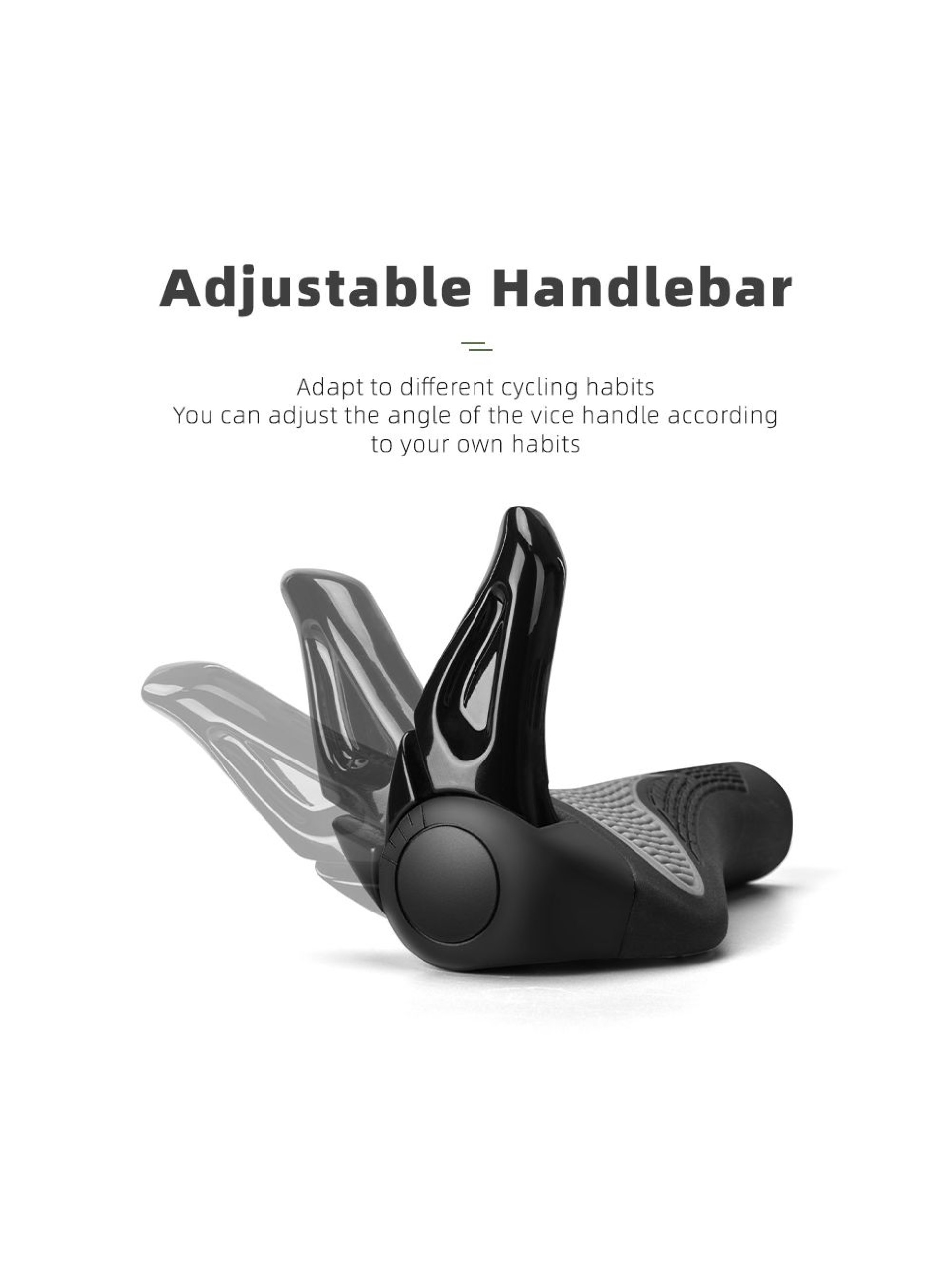Rockbros BT1007B Bicycle Holder Set with Horns - Black