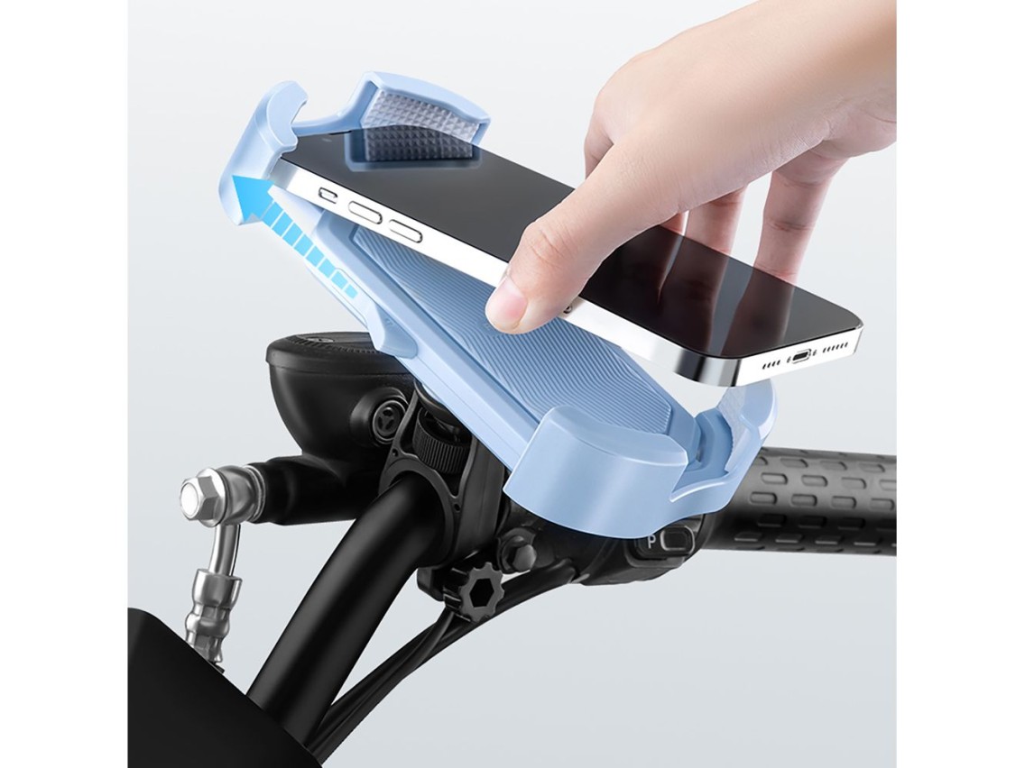 Suporte para celular para motocicleta Rockbros 25210032005 para espelho retrovisor - Preto