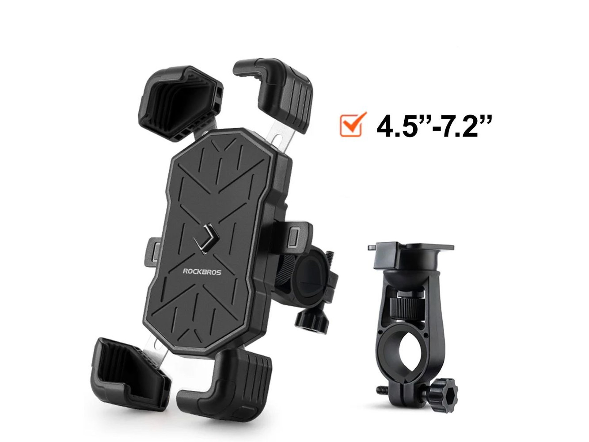 Suporte para celular de guidão de bicicleta Rockbros 25210030001 - Preto