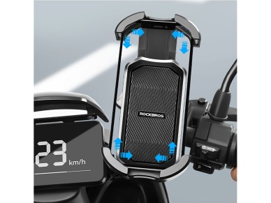 Rockbros 25210032001 Bike Phone Holder for Handlebars - Black Rockbros 25210032001 Bike Phone Holder for Handlebars - Black