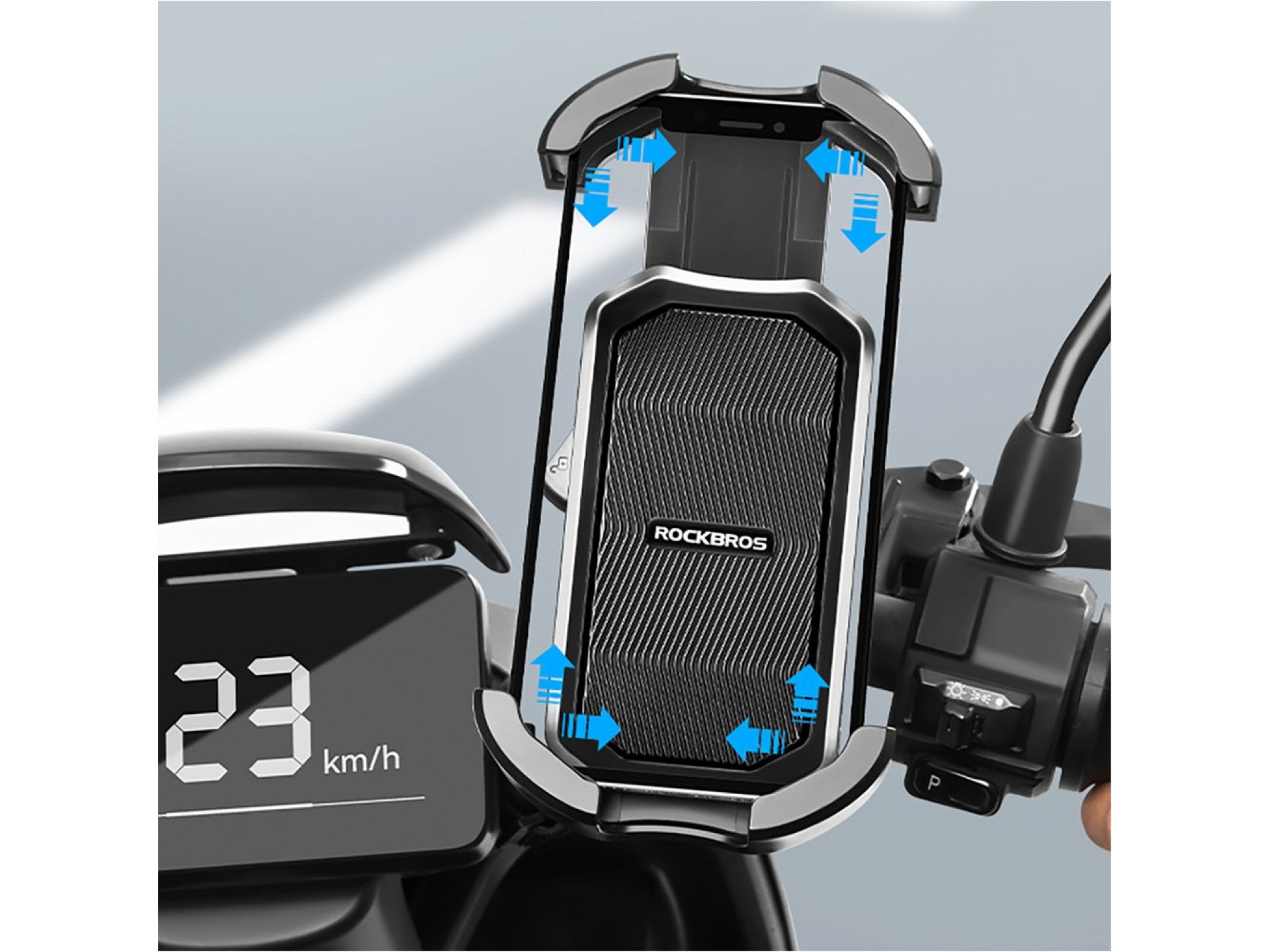 Rockbros 25210032001 Bike Phone Holder for Handlebars - Black