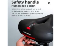 Rockbros AQ-6090R bicycle saddle - black and red Rockbros AQ-6090R bicycle saddle - black and red
