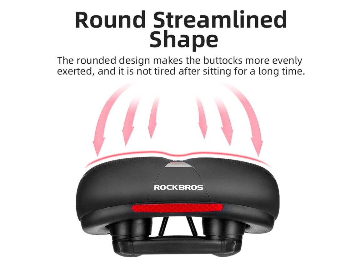 Rockbros AQ-6090R bicycle saddle - black and red