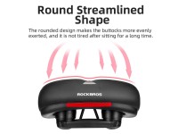Rockbros AQ-6090R bicycle saddle - black and red Rockbros AQ-6090R bicycle saddle - black and red