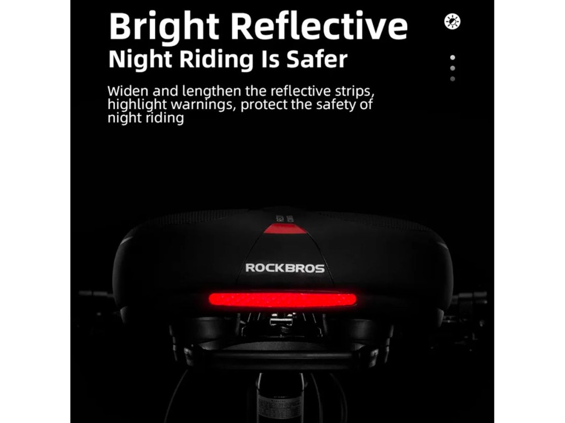 Rockbros AQ-6090R bicycle saddle - black and red