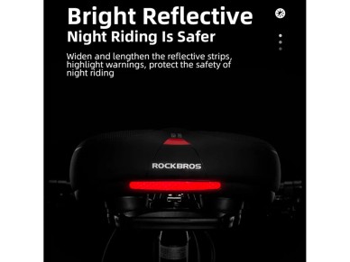 Rockbros AQ-6090R bicycle saddle - black and red Rockbros AQ-6090R bicycle saddle - black and red
