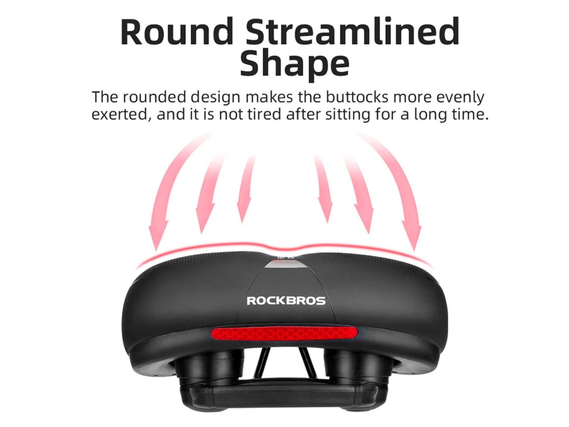 Rockbros AQ-6090R bicycle saddle - black and red