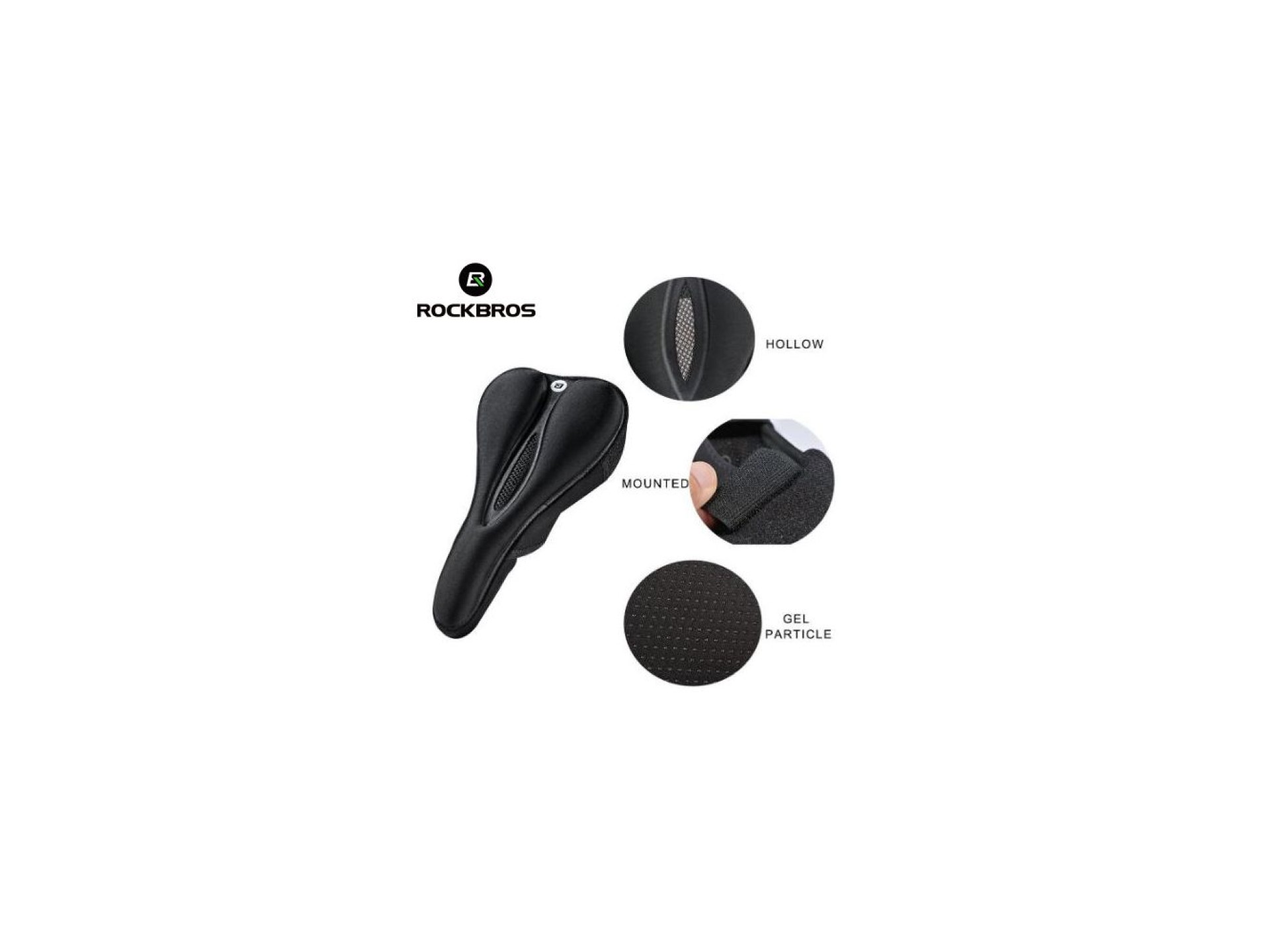 Rockbros LF047-B silicone gel bicycle seat cover size L - black