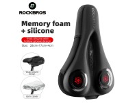 Capa de selim Rockbros LF044R + capa de chuva - preto e vermelho Capa de selim Rockbros LF044R + capa de chuva - preto e vermelho