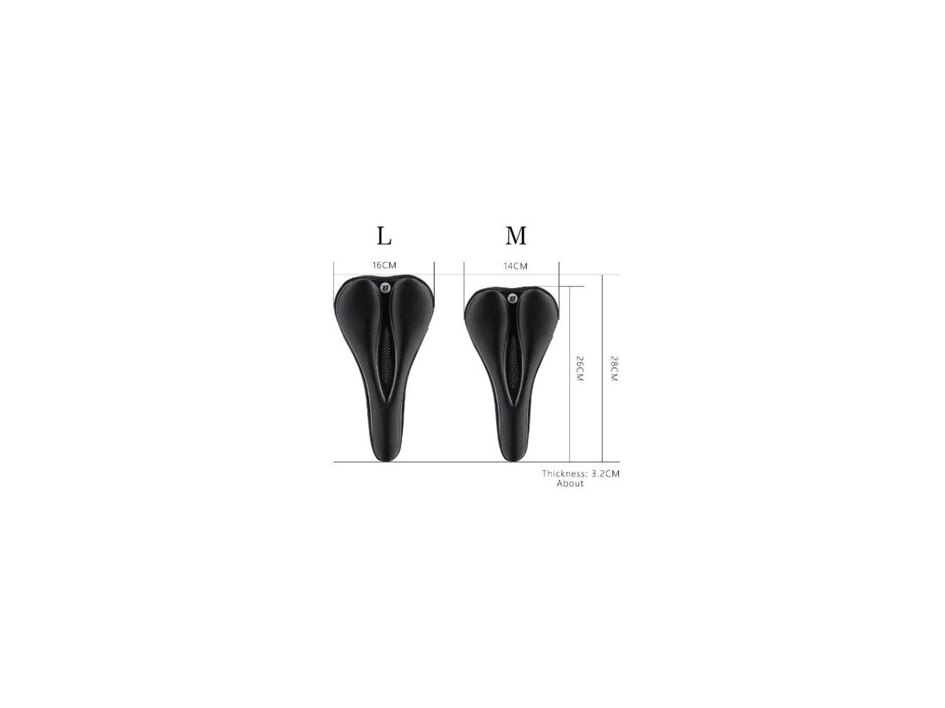 Rockbros LF047-B silicone gel bicycle seat cover size L - black