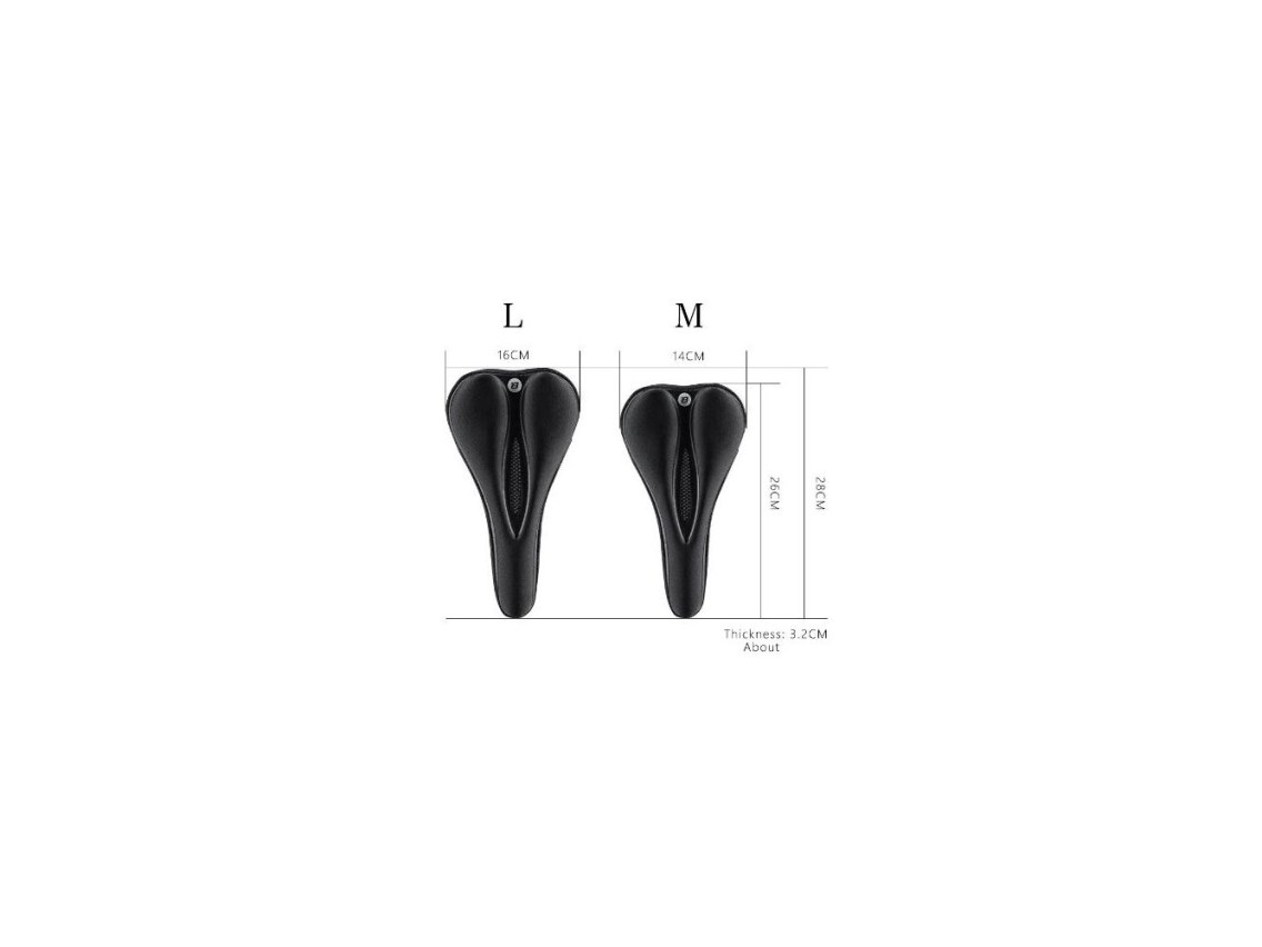 Rockbros LF047-B silicone gel bicycle seat cover size L - black
