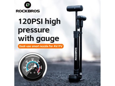 Bomba de bicicleta Rockbros 42310006001 com man�metro - preta