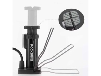 Rockbros 42610002001 floor bicycle pump with pressure gauge - black Rockbros 42610002001 floor bicycle pump with pressure gauge - black