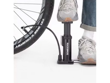 Rockbros 42610002001 floor bicycle pump with pressure gauge - black Rockbros 42610002001 floor bicycle pump with pressure gauge - black